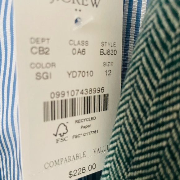 J. Crew Herringbone Blazer NWT Blogger Fav - Picture 4 of 12
